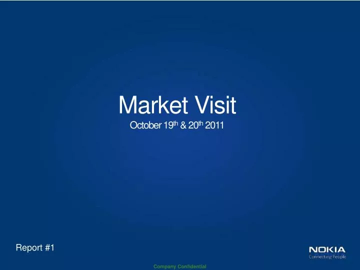 market visit october 19 th 20 th 2011