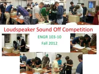 Loudspeaker Sound Off Competition