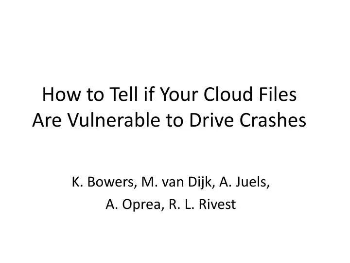 how to tell if your cloud files are vulnerable to drive crashes
