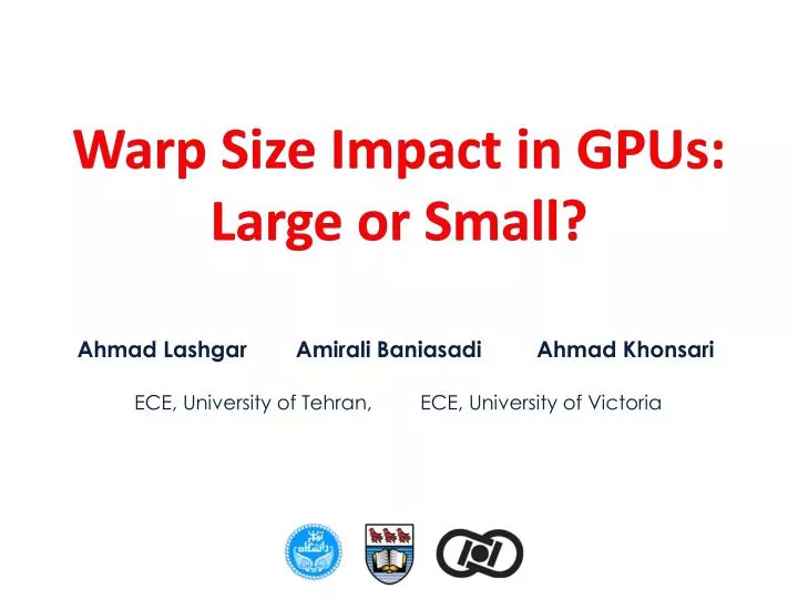 warp size impact in gpus large or small
