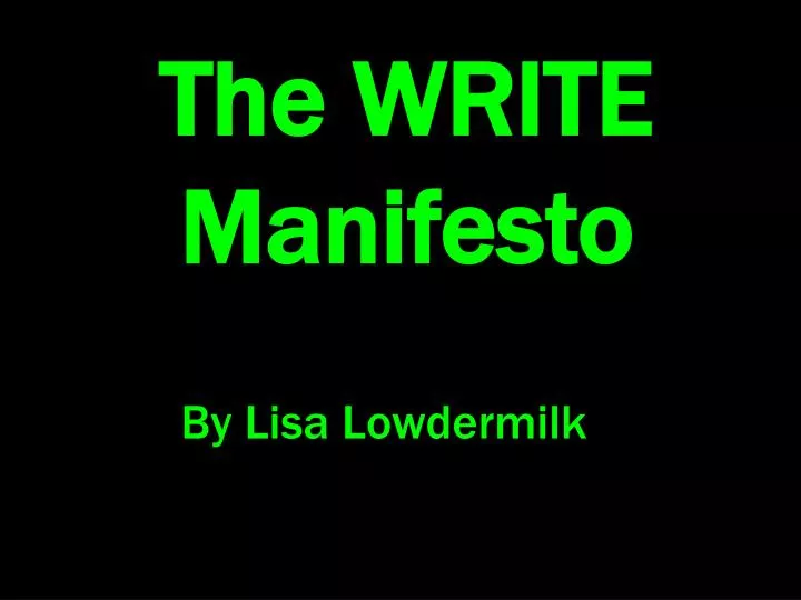 the write manifesto