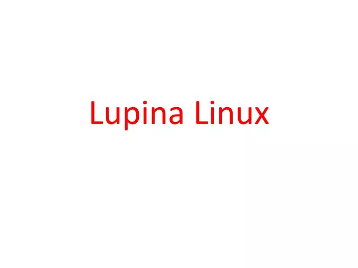 lupina linux