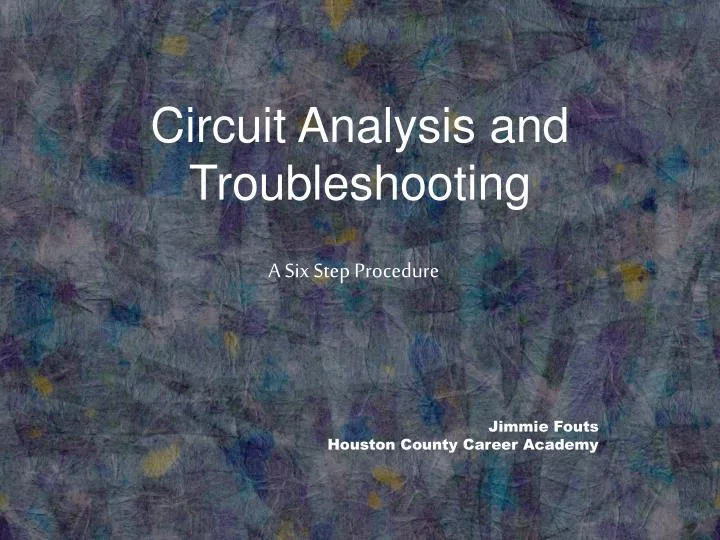 circuit analysis and troubleshooting
