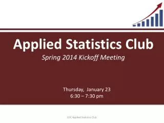 Applied Statistics Club Spring 2014 Kickoff Meeting