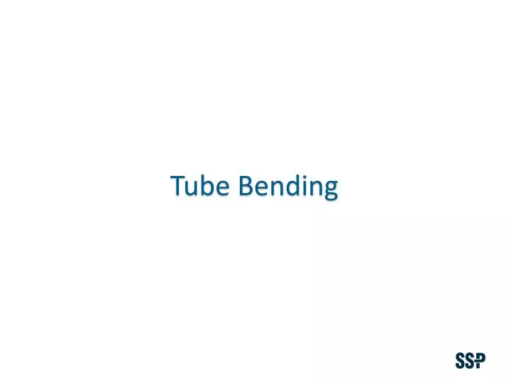 tube bending