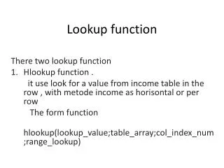 Lookup function