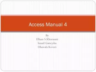 Access Manual 4