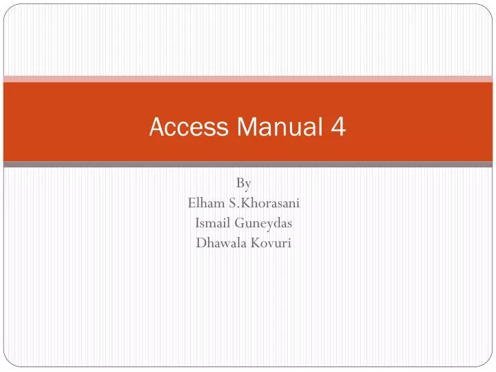 access manual 4