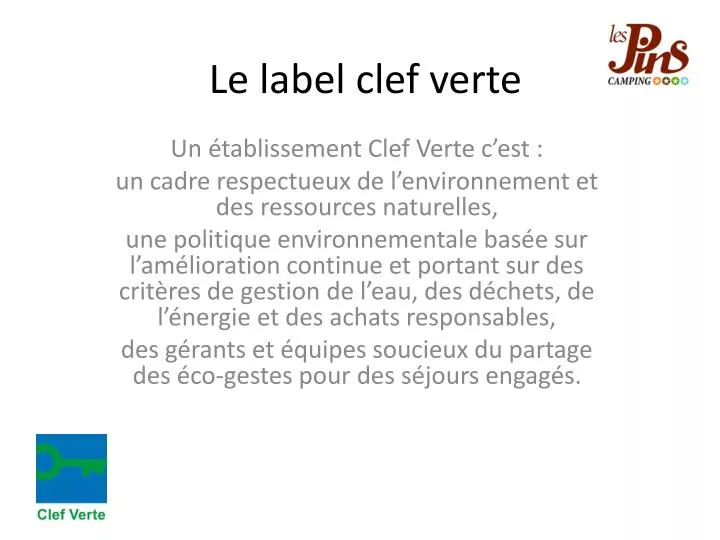 le label clef verte