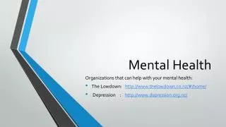 Mental Health