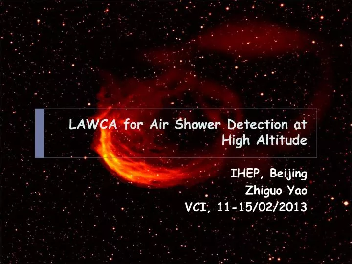 lawca for air shower detection at high altitude
