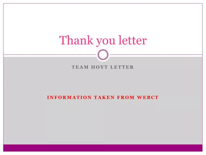 thank you letter