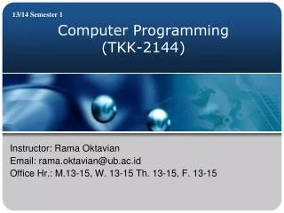 Computer Programming (TKK-2144)