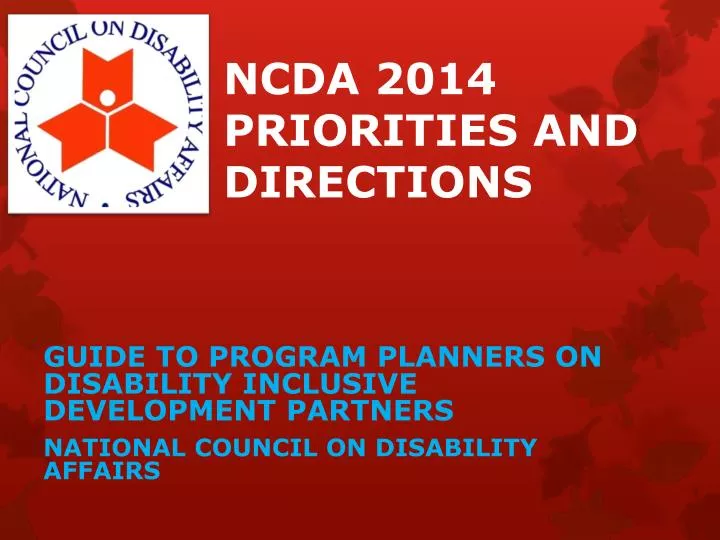 ncda 2014 priorities and directions