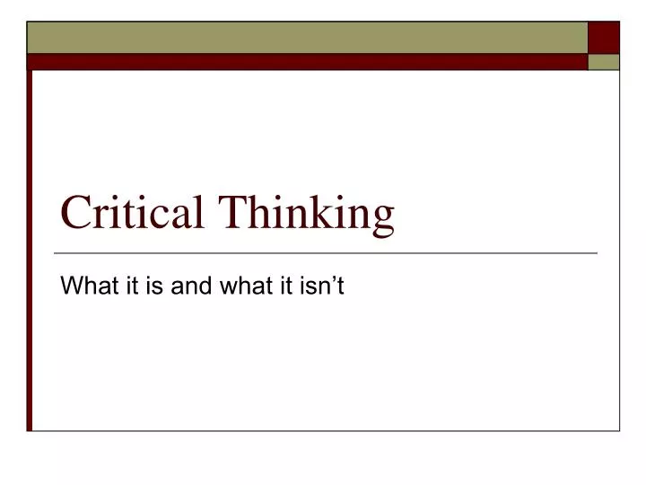 critical thinking