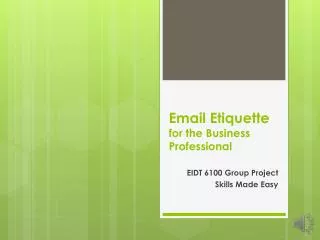 Email Etiquette for the Business Professional