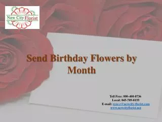 Send Birthday Flowers by Month
