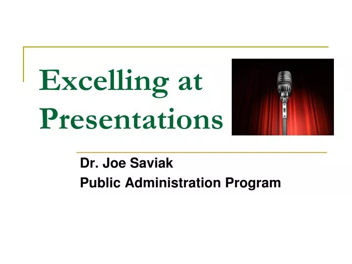 excelling at presentations