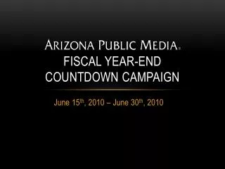 Fiscal Year-End Countdown Campaign