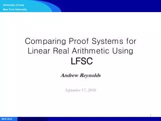 Comparing Proof Systems for Linear Real Arithmetic Using LFSC