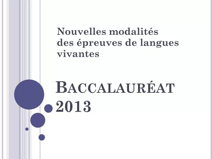 baccalaur at 2013