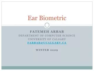 Ear Biometric