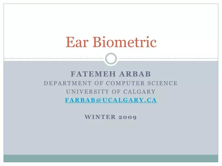 ear biometric