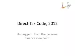 Direct Tax Code, 2012