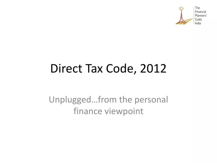 direct tax code 2012