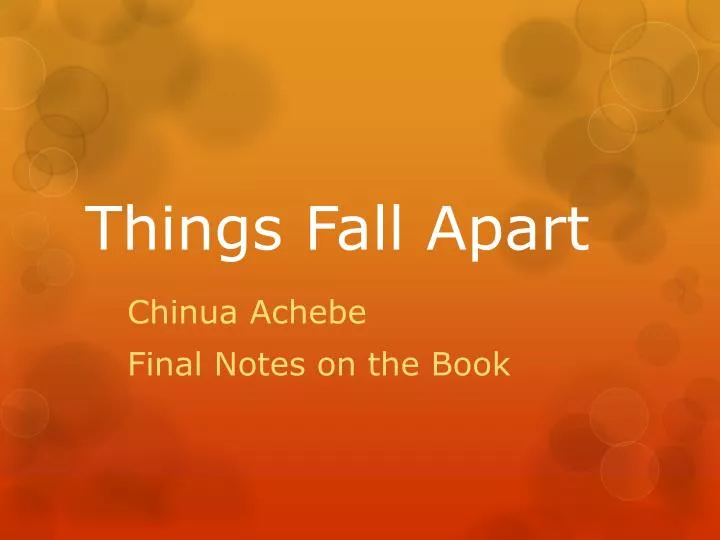 things fall apart