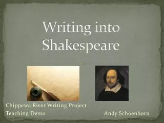 Writing into Shakespeare