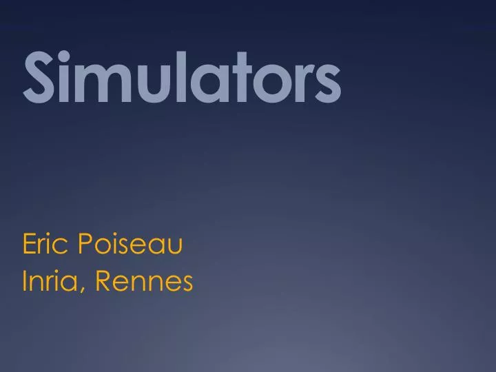 simulators