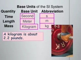 Base Units of the SI System