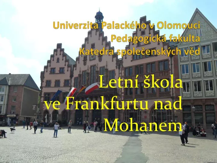 univerzita palack ho v olomouci pedagogick fakulta katedra spole ensk ch v d