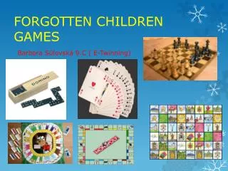 FORGOTTEN CHILDREN GAMES