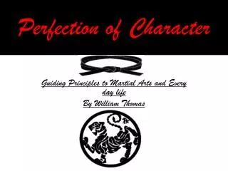 Perfection of Character