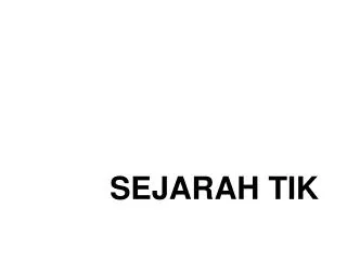 sejarah tik