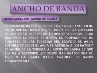 ANCHO DE BANDA