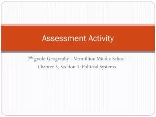 Assessment Activity
