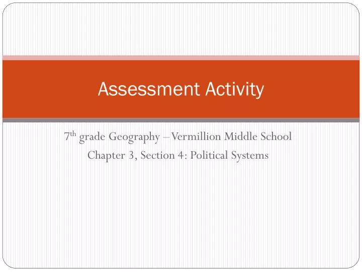 assessment activity