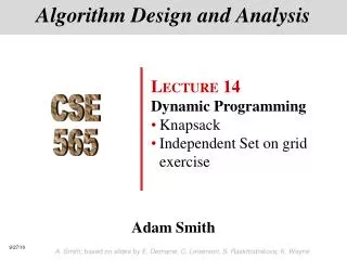 Algorithm Design and Analysis