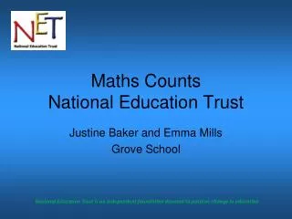 Maths Counts National Education Trust