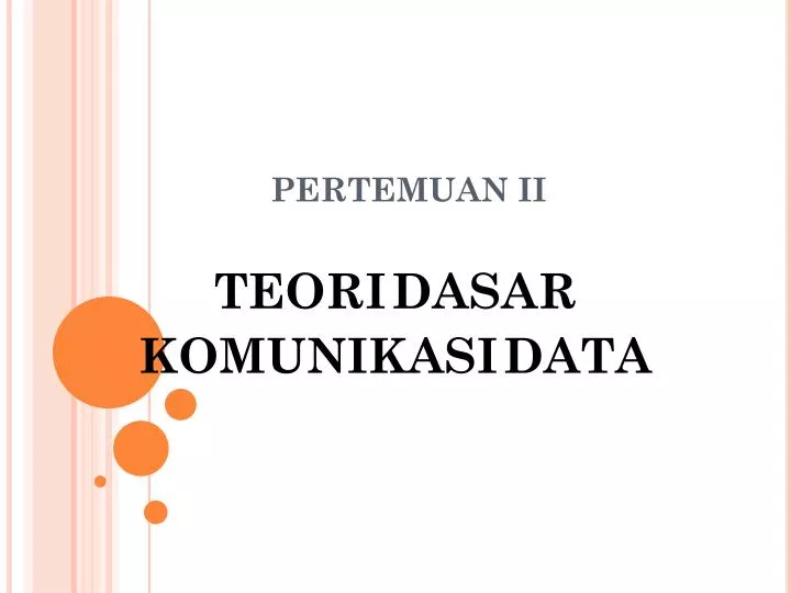 pertemuan ii