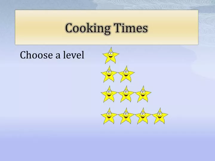 cooking times