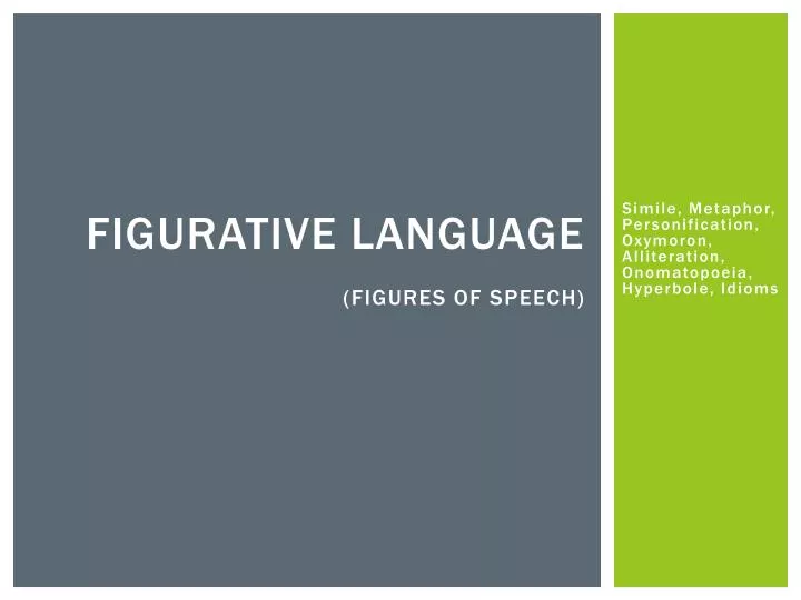 figurative language figures of speech