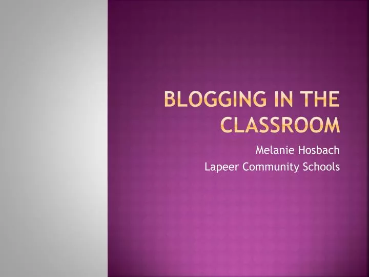 blogging in the classroom