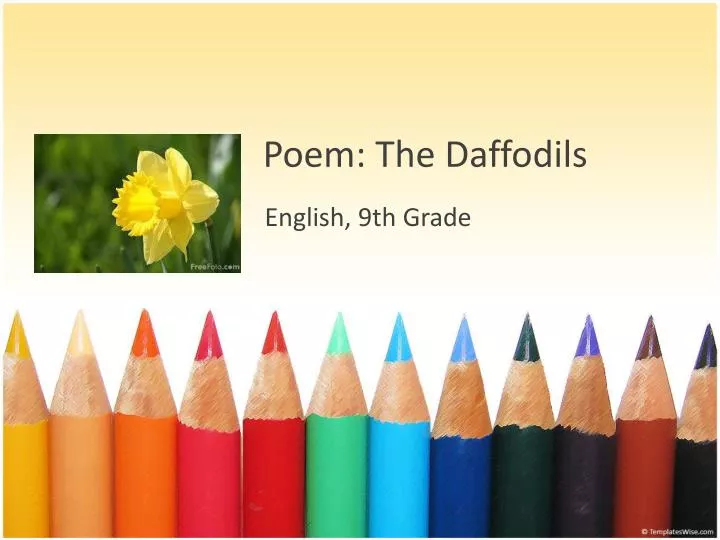 poem the daffodils