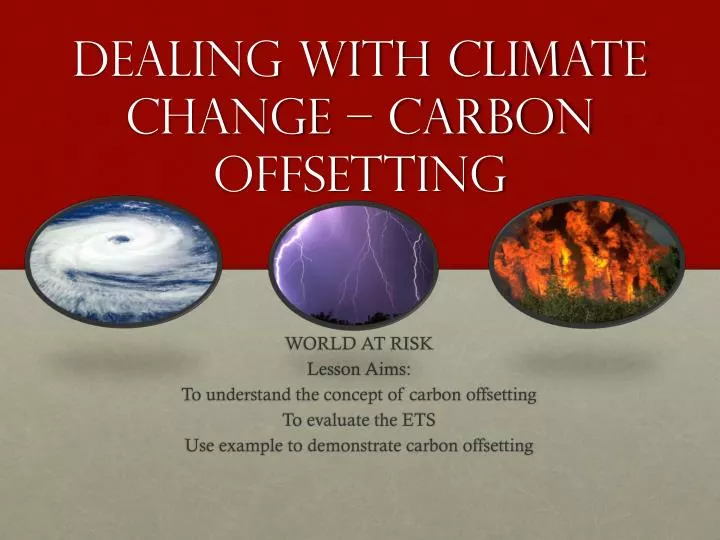 dealing with climate change carbon offsetting