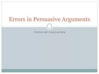 errors in persuasive arguments