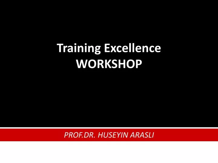training excellence workshop